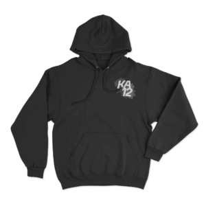 KA12 Distressed Black Unisex Hoodie Black