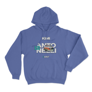 KIMI Antonelli Helmet Graphic Unisex Hoodie Blue