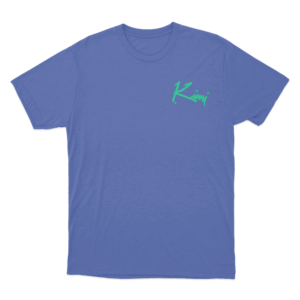 Kimi Script Logo Unisex T Shirt Blue